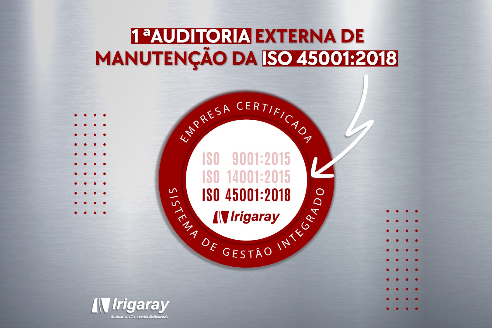 1st EXTERNAL MAINTENANCE AUDIT OF ISO 45001:2018